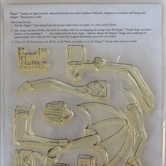 Poppet Collage Cling Stamps by Claudine Hellmuth Collection CHS207 Adult's Arms - Picture 5 of 6